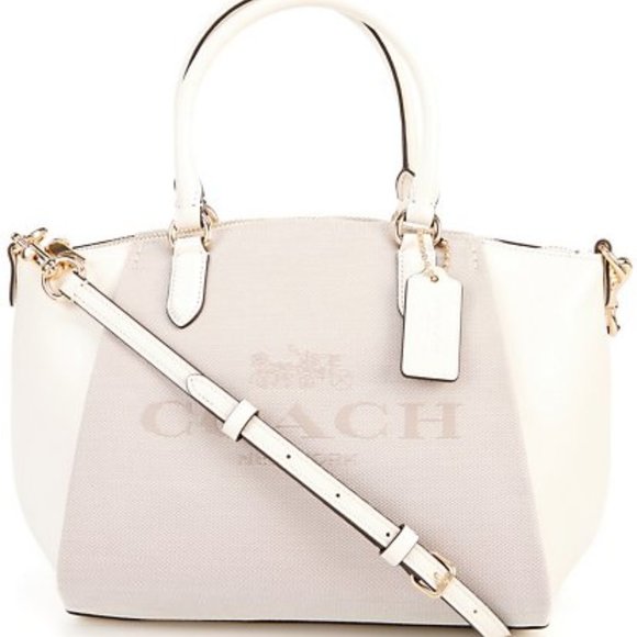 💗SOLD - SOLD ON AMAZ ⭐COACH Horse &Carriage Jacquard Elise Satchel 0669 - Picture 11 of 16